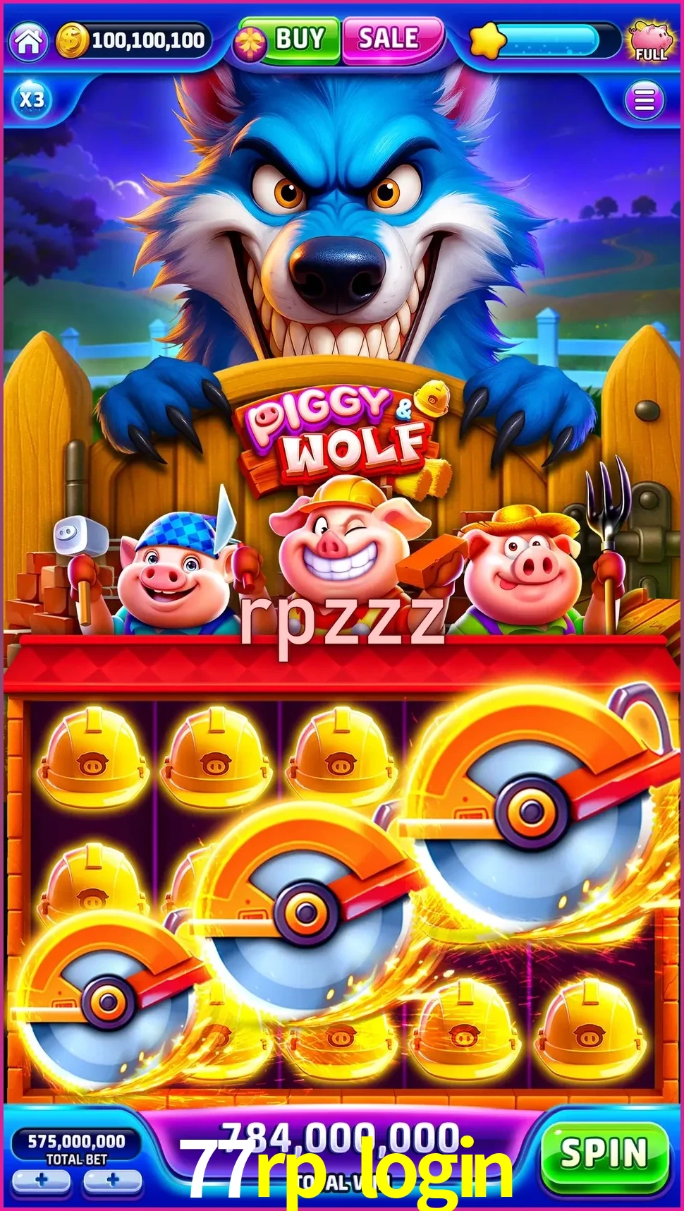 77rp login — cuplikan layar ringkas